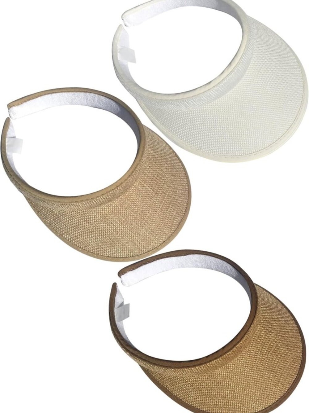 3-Pack Clip-On Visors for Outdoor Sports, Golf & Sun Protection - Unisex